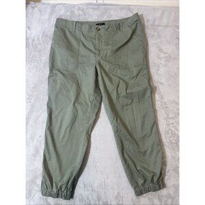 Quince Size 16 Green Organic Cotton Pull On Jogger Utility Pants Womens